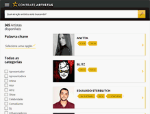 Tablet Screenshot of contrateartistas.com.br